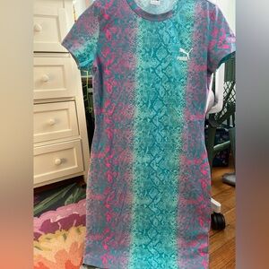 Puma Women's Teal and Pink Casual Dress